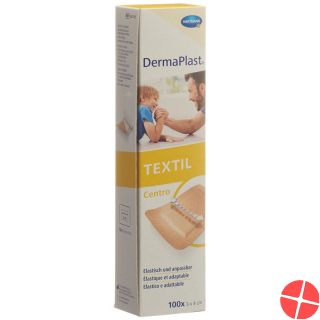 Dermaplast Textil Centro Strip 3cm x 4cm Skin-Coloured 100 Pieces