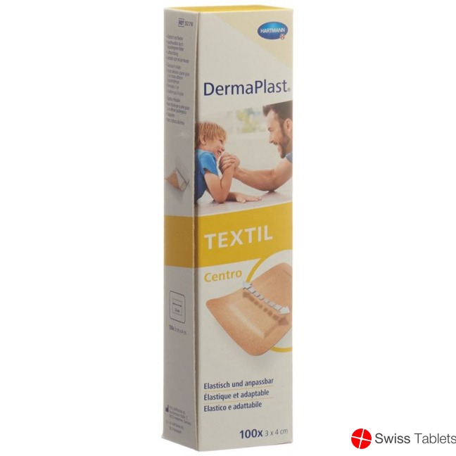 Dermaplast Textil Centro Strip 3cm x 4cm Skin-Coloured 100 Pieces buy online