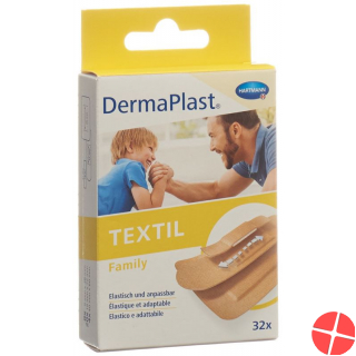 Dermaplast Textil Family Strip 3 Sizes 32 Pieces