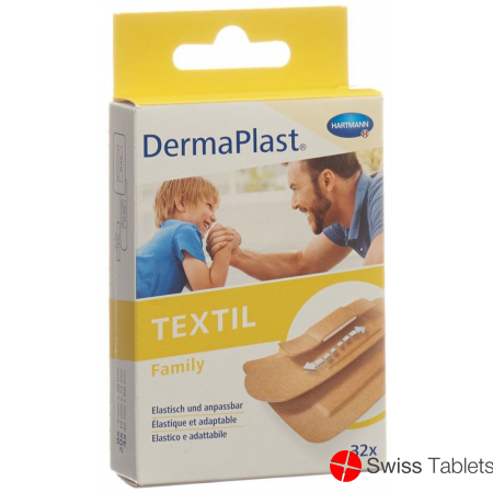 Dermaplast Textil Family Strip 3 Sizes 32 Pieces buy online