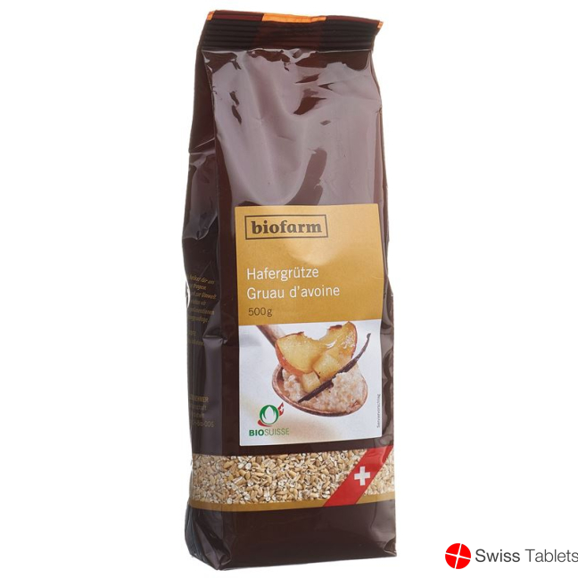 Biofarm Hafergruetze Knospe Beutel 500g buy online