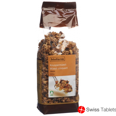 Biofarm Knusper Müesli Knospe Beutel 500g buy online