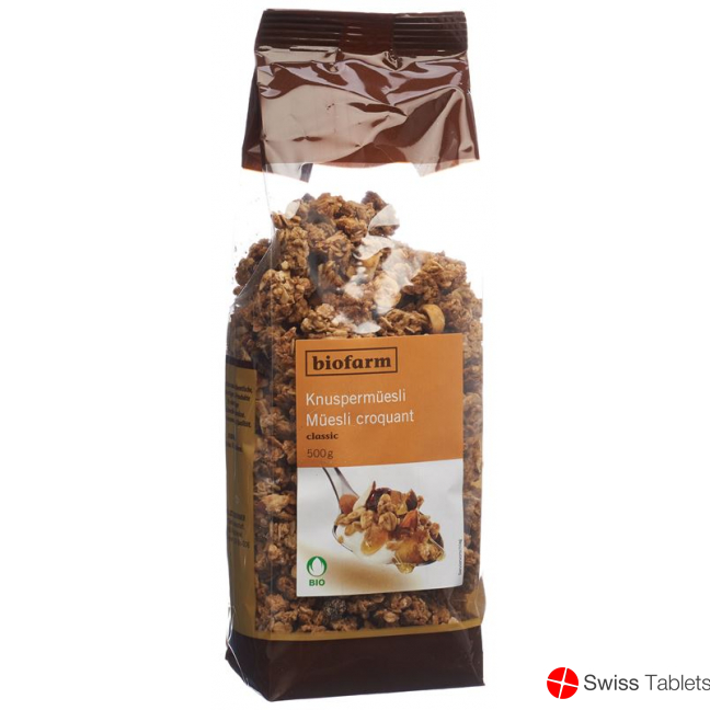 Biofarm Knusper Müesli Knospe Beutel 500g buy online