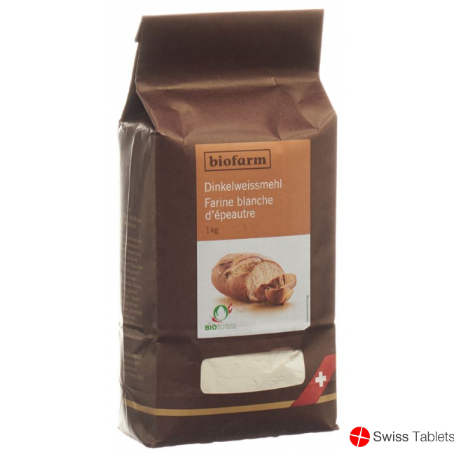 Biofarm Dinkel Weissmehl Knospe Beutel 1kg buy online