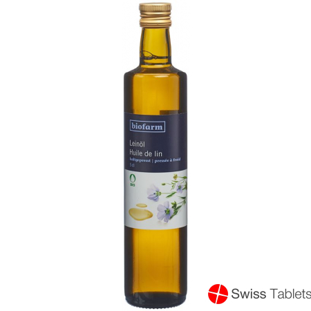 Biofarm Leinöl Knospe Flasche 5dl buy online