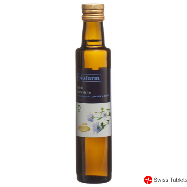 Biofarm Leinöl Knospe Flasche 2.5dl buy online