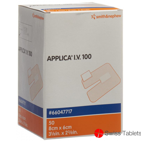 Applica I.v.100 Kanülenfix 8x6cm M Polster 50 Stück buy online