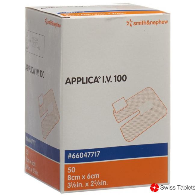 Applica I.v.100 Kanülenfix 8x6cm M Polster 50 Stück buy online