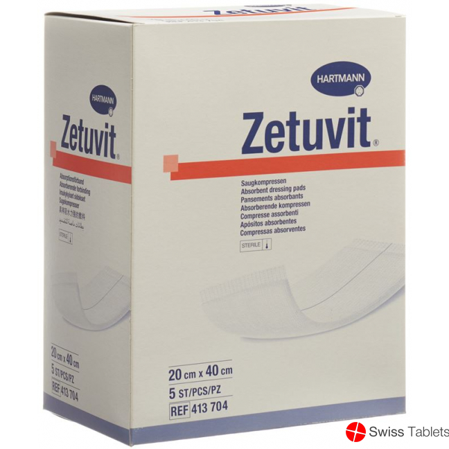 Zetuvit Absorptionsverband 20x40cm Steril 5 Stück buy online