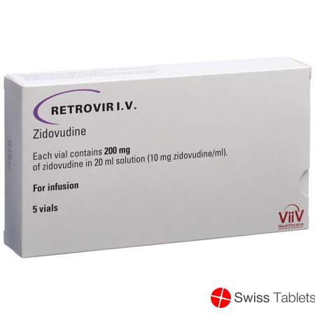 Retrovir Azt Infusionslösung 200mg/20ml 5x 20ml buy online