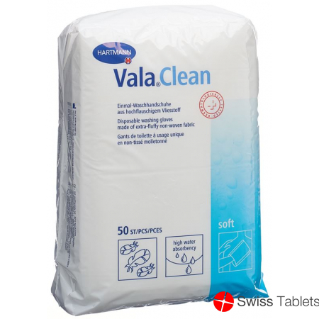 Valaclean Soft Einm Waschhandschu 15.5x23cm 50 Stück buy online