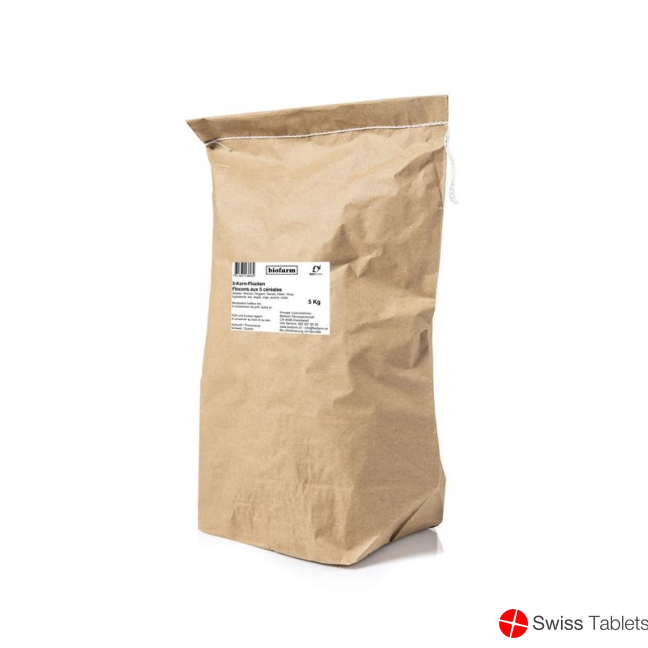 Biofarm 5 Korn Flocken Knospe Sack 5kg buy online