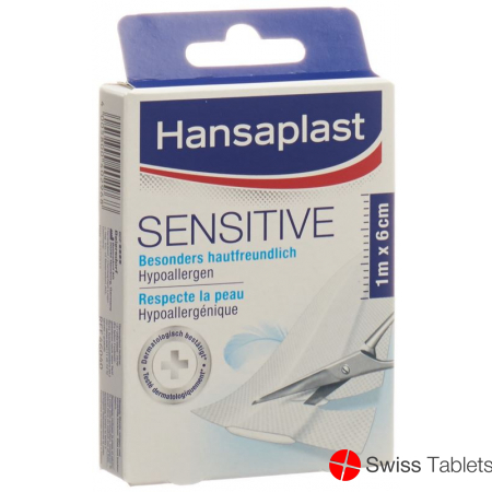 Hansaplast Sensitive Schnellverband 10cm x 6cm 10 Stück buy online