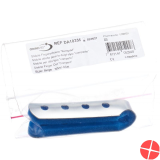 Omnimed Dalco Fingerschiene Grösse L Silber Blau