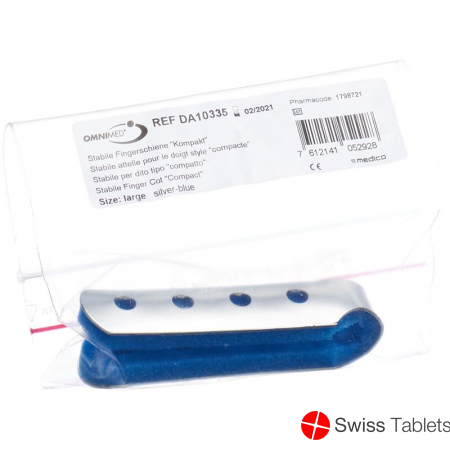Omnimed Dalco Fingerschiene Grösse L Silber Blau buy online