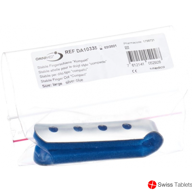 Omnimed Dalco Fingerschiene Grösse L Silber Blau buy online