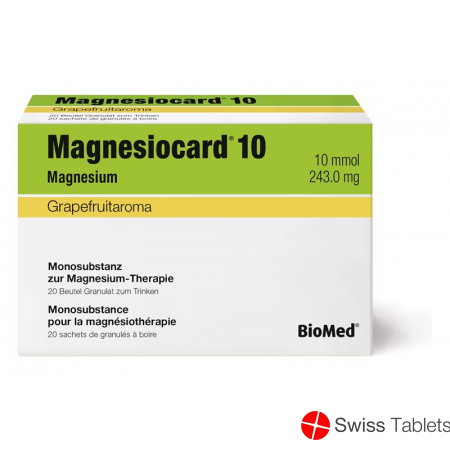 Magnesiocard 10 Granulat 10 Mmol Grapefruit 20 Beutel 5g buy online
