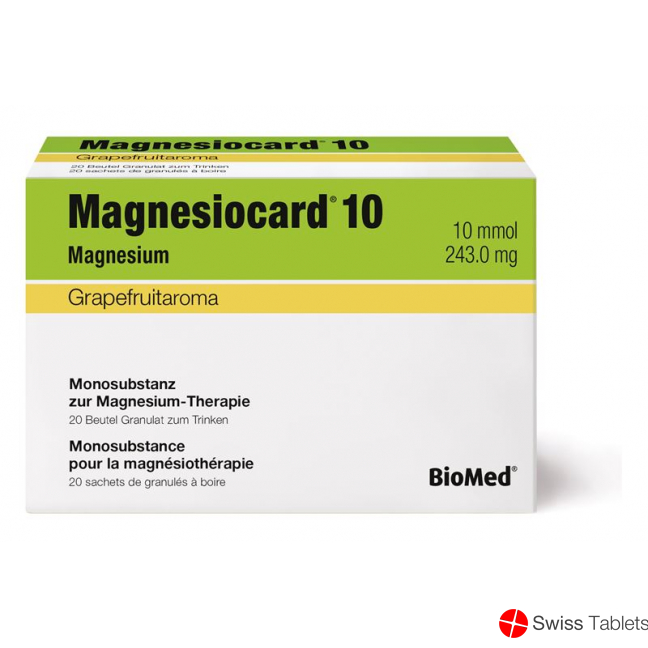 Magnesiocard 10 Granulat 10 Mmol Grapefruit 20 Beutel 5g buy online