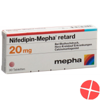 Nifedipin Mepha 20 Retard Tabletten 20mg 30 Stück