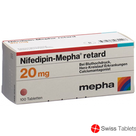 Nifedipin Mepha Retard Tabletten 20mg 100 Stück buy online