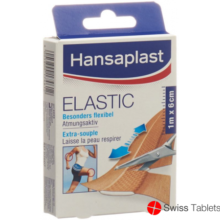 Hansaplast Elastic Schnellverband 10cm x 6cm 10 Stück buy online