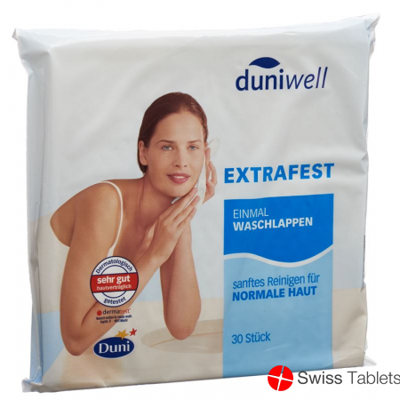 Duniwell Sanft Reinigende Einmal Waschlappen 30 Stück buy online