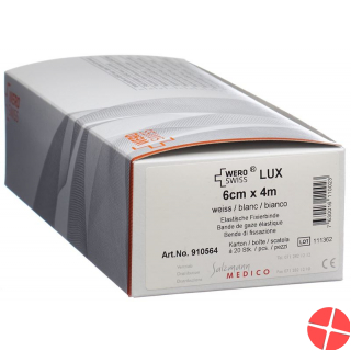 Wero Lux Elastische Fixierbinde 4mx6cm Weiss 20 Stück