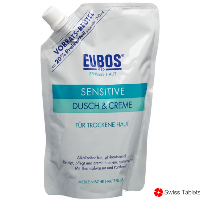 Eubos Sensitive Dusch + Creme Refill 400ml buy online