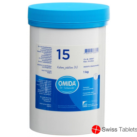 Omida Schüssler No15 Kal Jod Tabletten D 12 1000g buy online