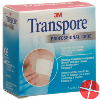 3M Transpore 25 mm x 5 m transparent tape refill