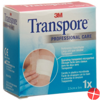 3M Transpore Fixierpflaster 25mm x 5m transparent Refill