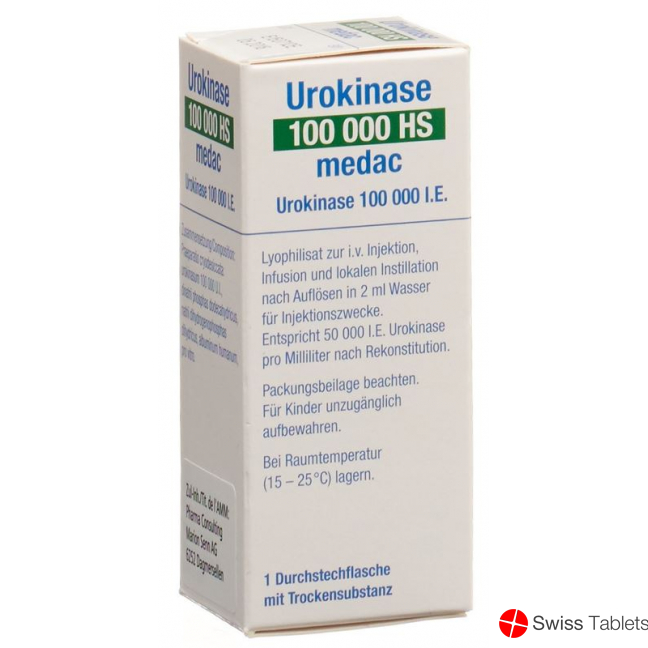 Urokinase Hs Medac Trockensubstanz 100000 E Durchstechflasche buy online