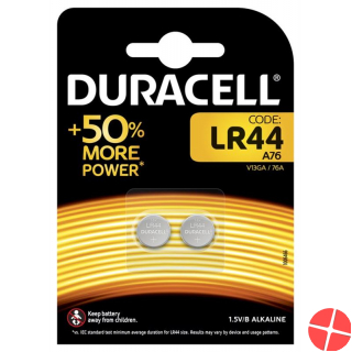 Duracell Batterie LR44 1.5V Blister 2 Stück