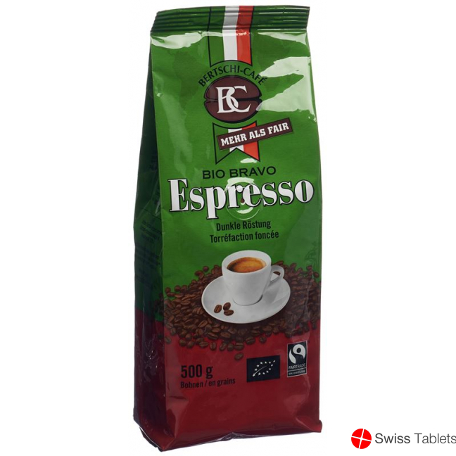 BC Bertschi-Café Bio Bravo Espresso Bohnen Beutel 500g buy online