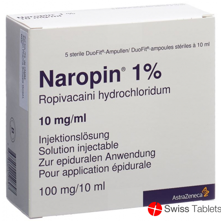 Naropin Injektionslösung 1% 5 Duofit Ampullen 10ml buy online