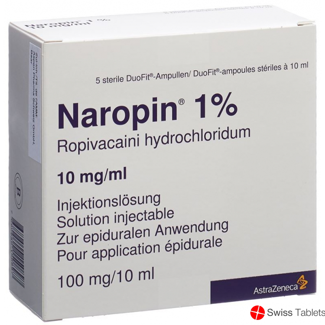 Naropin Injektionslösung 1% 5 Duofit Ampullen 10ml buy online