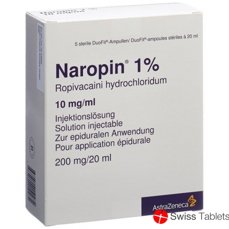 Naropin Injektionslösung 1% 5 Duofit Ampullen 20ml buy online