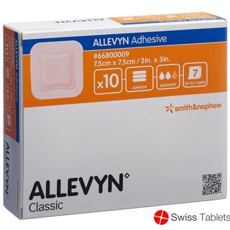 Allevyn Adhesive Wundkompressen 7.5x7.5cm 10 Stück buy online