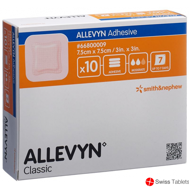 Allevyn Adhesive Wundkompressen 7.5x7.5cm 10 Stück buy online