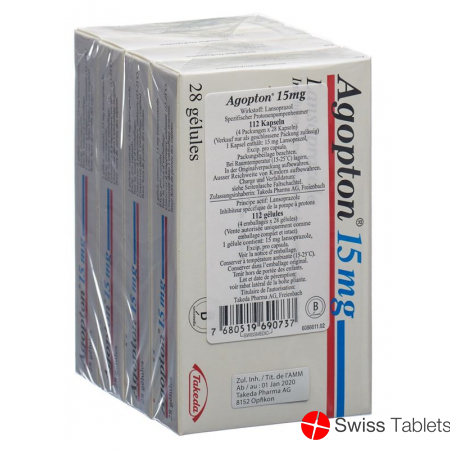 Agopton 15 Kapseln 15mg 112 Stück buy online