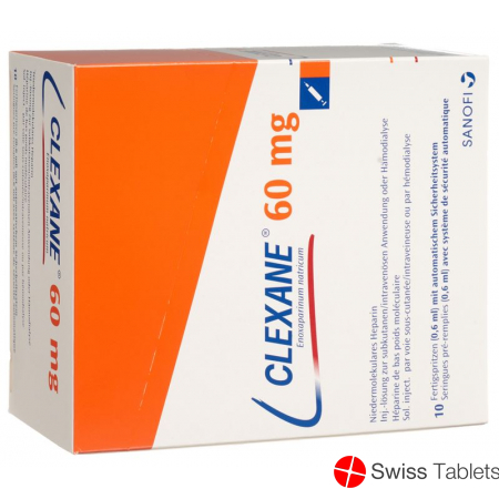 Clexane 60mg/0.6ml 10 Fertigspritzen 0.6ml buy online