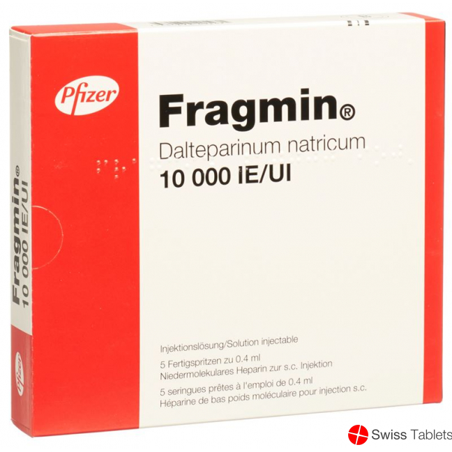 Fragmin Injektionslösung 10000 E/0.4ml 5 Fertigspritzen 0.4ml buy online