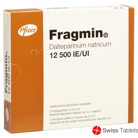 Fragmin Injektionslösung 12500 E/0.5ml 5 Fertigspritzen 0.5ml buy online