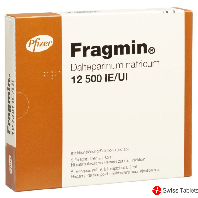 Fragmin Injektionslösung 12500 E/0.5ml 5 Fertigspritzen 0.5ml buy online