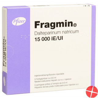 Fragmin Injektionslösung 15000 E/0.6ml 5 Fertigspritzen 0.6ml