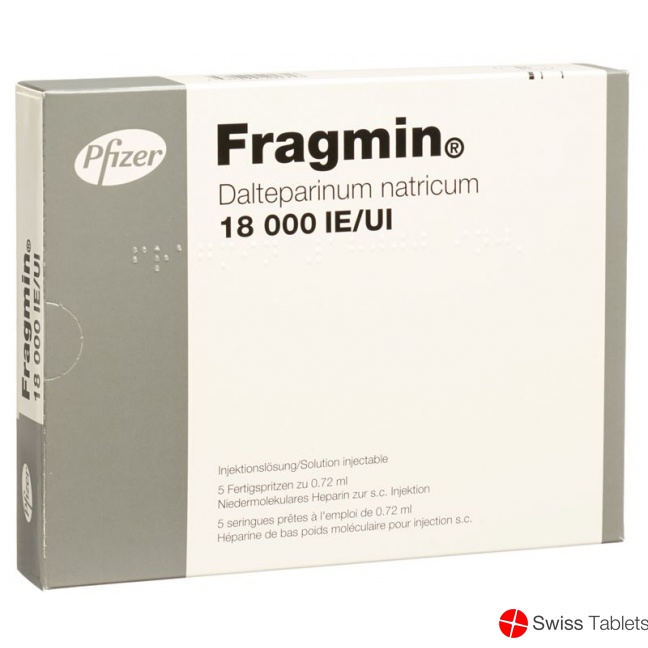 Fragmin Injektionslösung 18000 E/0.72ml 5 Fertigspritzen 0.72 M buy online