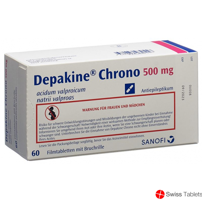 Depakine Chrono Filmtabletten 500mg Teilb 60 Stück buy online Depakine Chrono Filmtabletten 500mg Teilb 60 Stück buy online