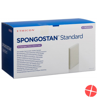Spongostan Standard Resorbierbarer Hämostatischer Gelatineschwamm 7x5x1cm 20 Stück