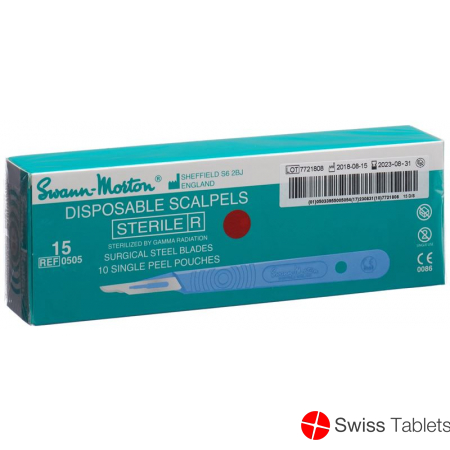 Swann Morton Skalpell 1x Steril No 15 10 Stück buy online