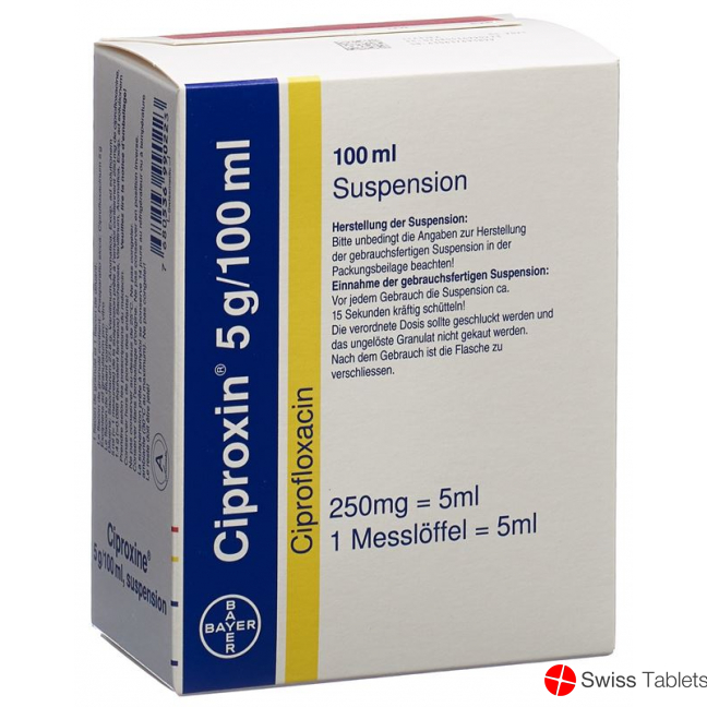 Ciproxin Suspension 5g/100ml 100ml buy online